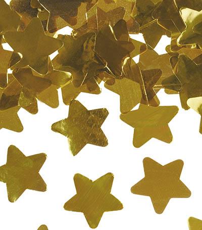 Konfety lesklé hvězdy zlaté 15g