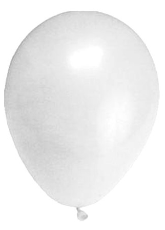Balón bílý 8ks 25cm latex