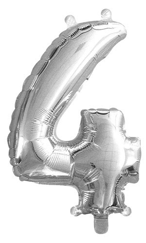 Balón stříbrný číslo 4,76 cm