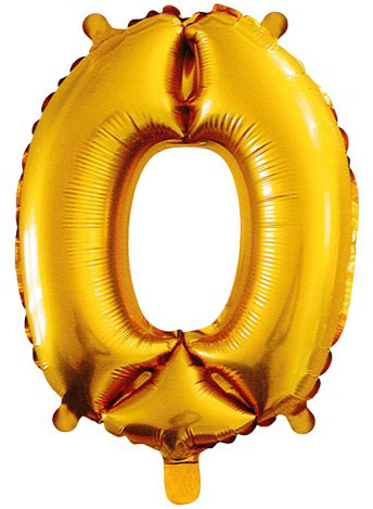 Balón zlatý číslo 0, 76 cm
