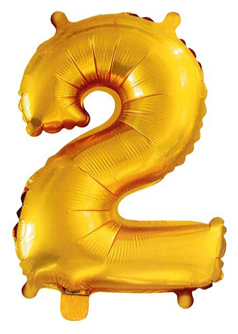Balón zlatý číslo 2, 76 cm