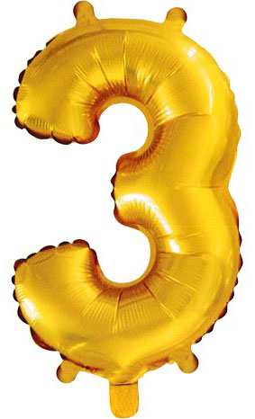 Balón zlatý číslo 3, 76 cm