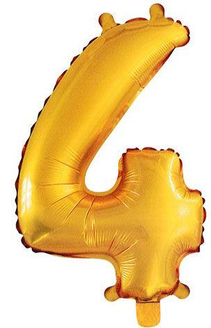 Balón zlatý číslo 4, 76 cm