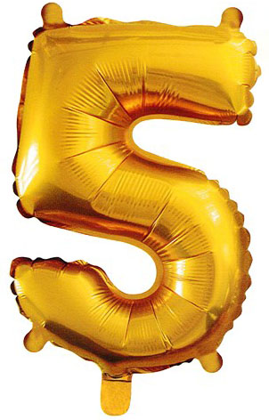 Balón zlatý číslo 5, 76 cm