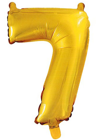 Balón zlatý číslo 7, 76 cm