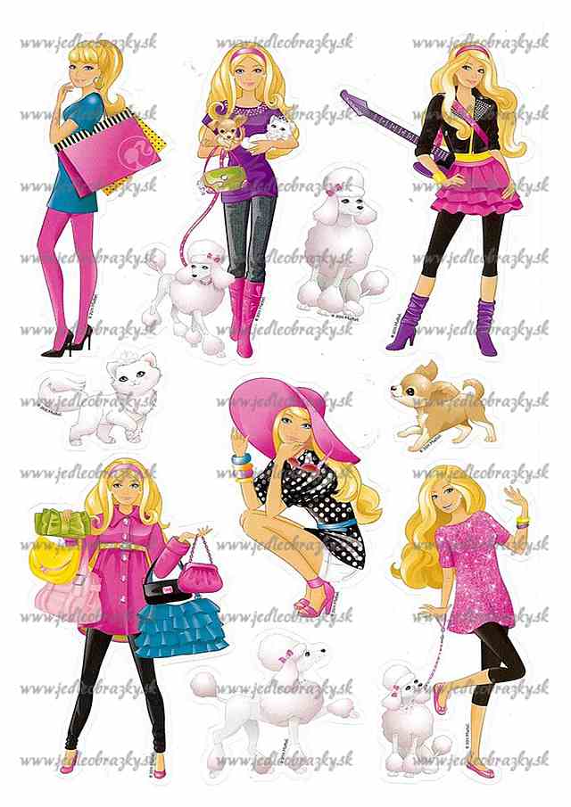 Barbie postavičky na vystřižení