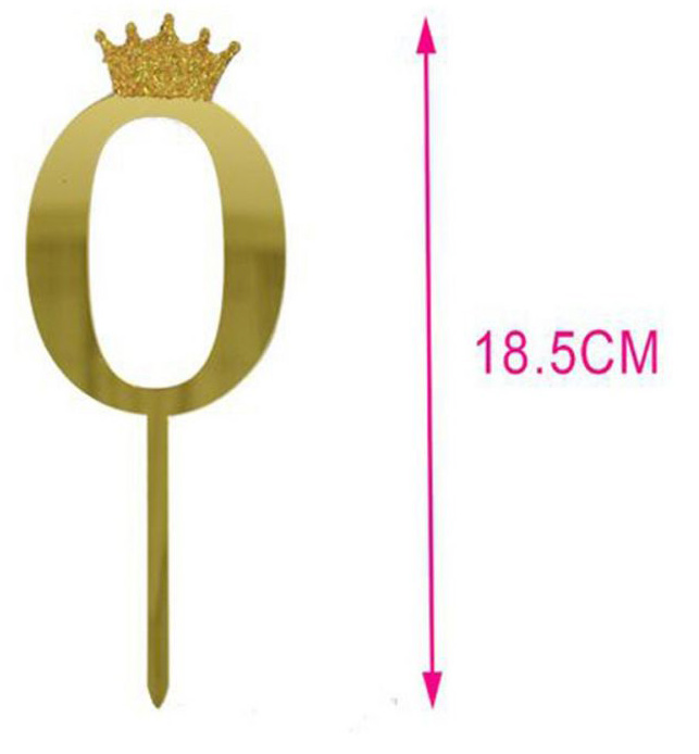 Zápich ZLATÝ, výška 18,5cm, číslo 0