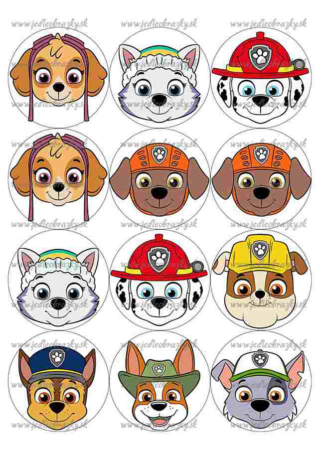 Paw Patrol na muffiny 12ks 6cm