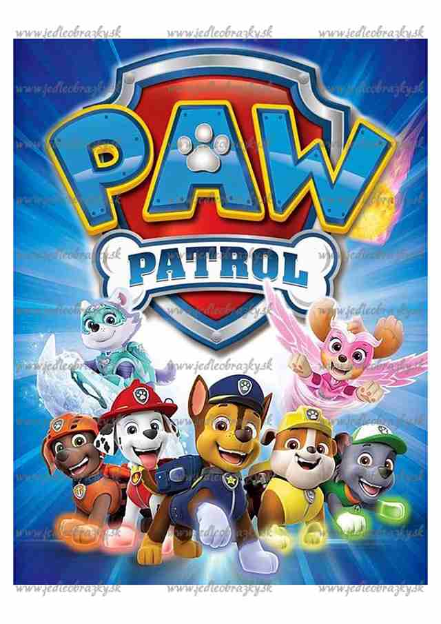 Paw Patrol jedlý obrázek na dort