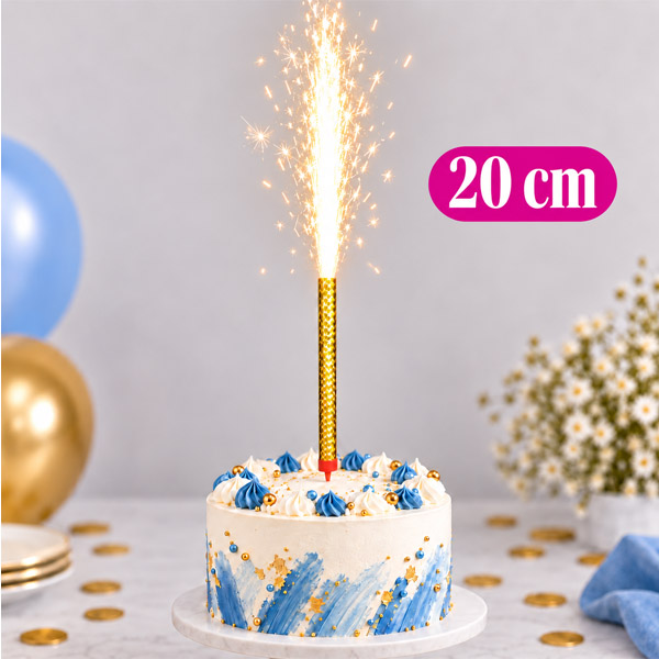 Dortová fontána ZLATÁ 20cm 1ks