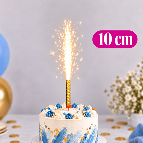 Dortová fontána ZLATÁ  10cm 1ks