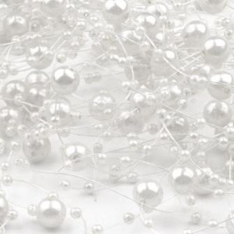 Perličky na siloně bílé 0,8x130 cm