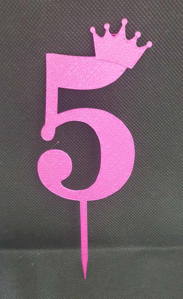 Zápich RŮŽOVÝ, výška 15cm, číslo 5