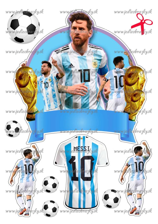 Messi jedlý obrázek na dort