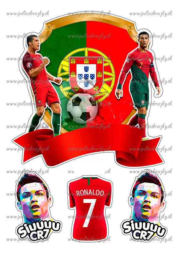 Ronaldo jedlý obrázek na dort