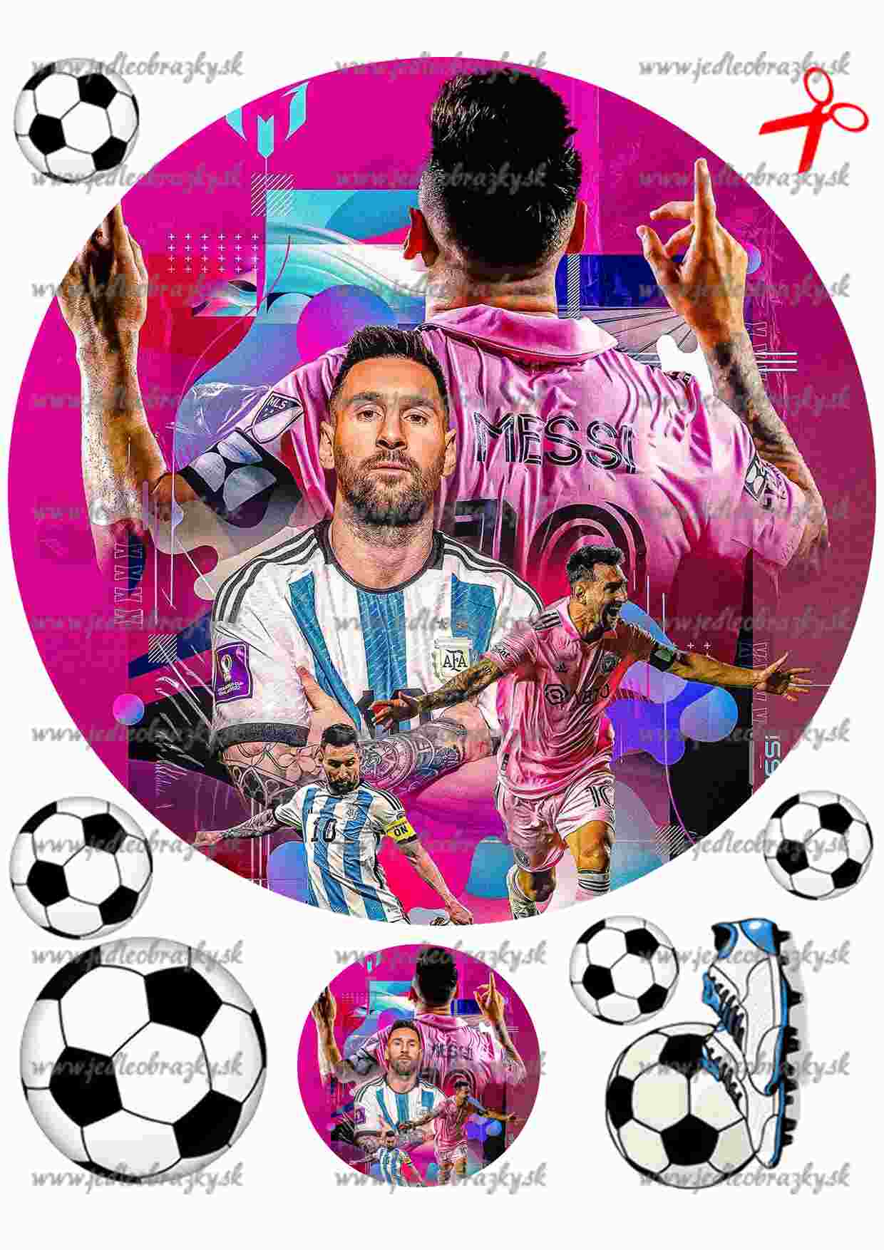Messi jedlý obrázek na dort