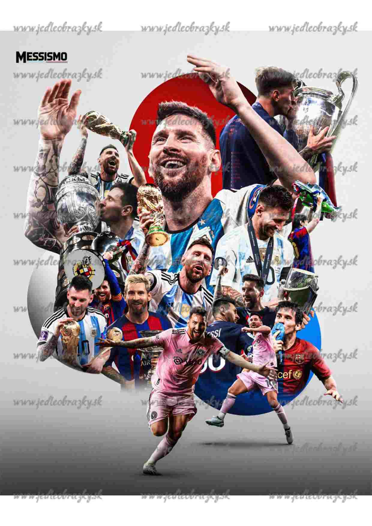 Messi jedlý obrázek na dort