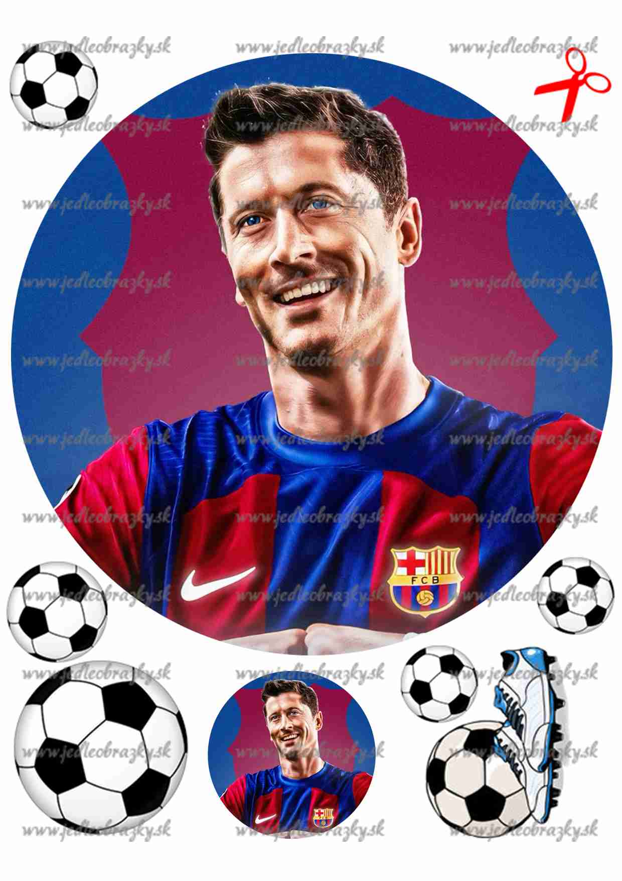 Lewandowski jedlý obrázek na dort