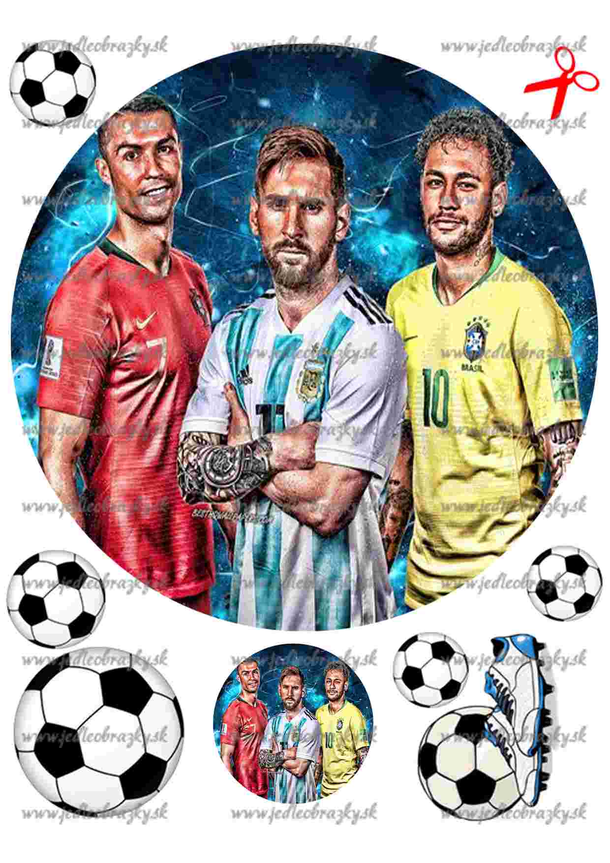 Fotbal jedlý obrázek na dort