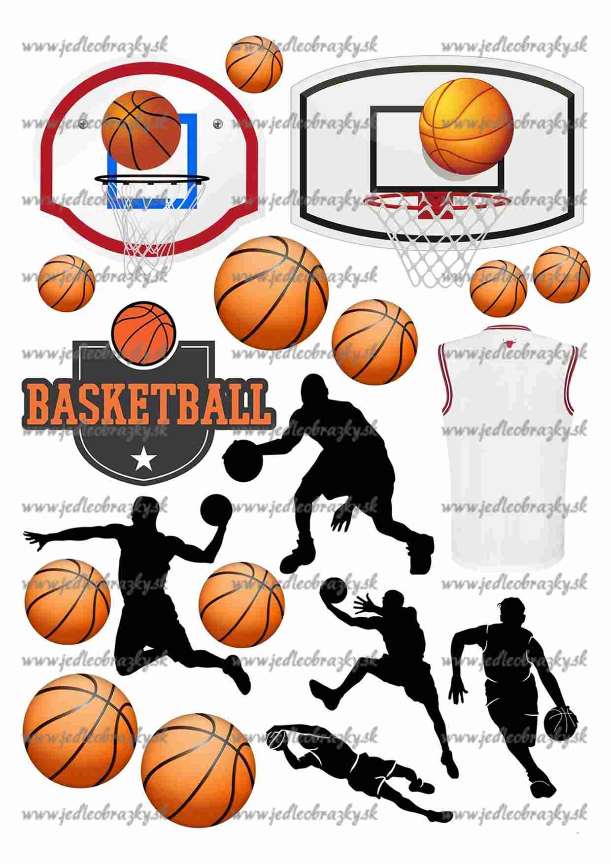 Basketball jedlý obrázek na dort