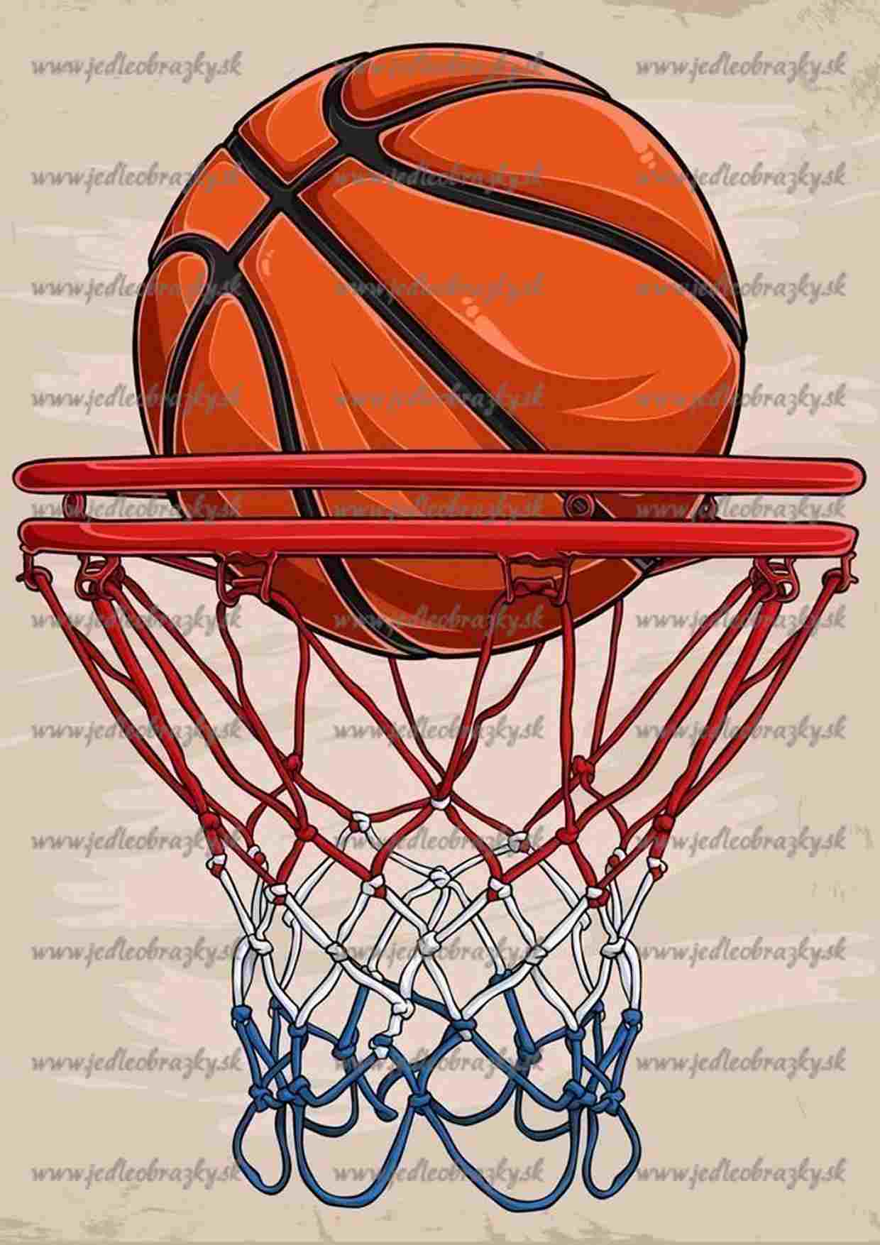 Basketball jedlý obrázek na dort