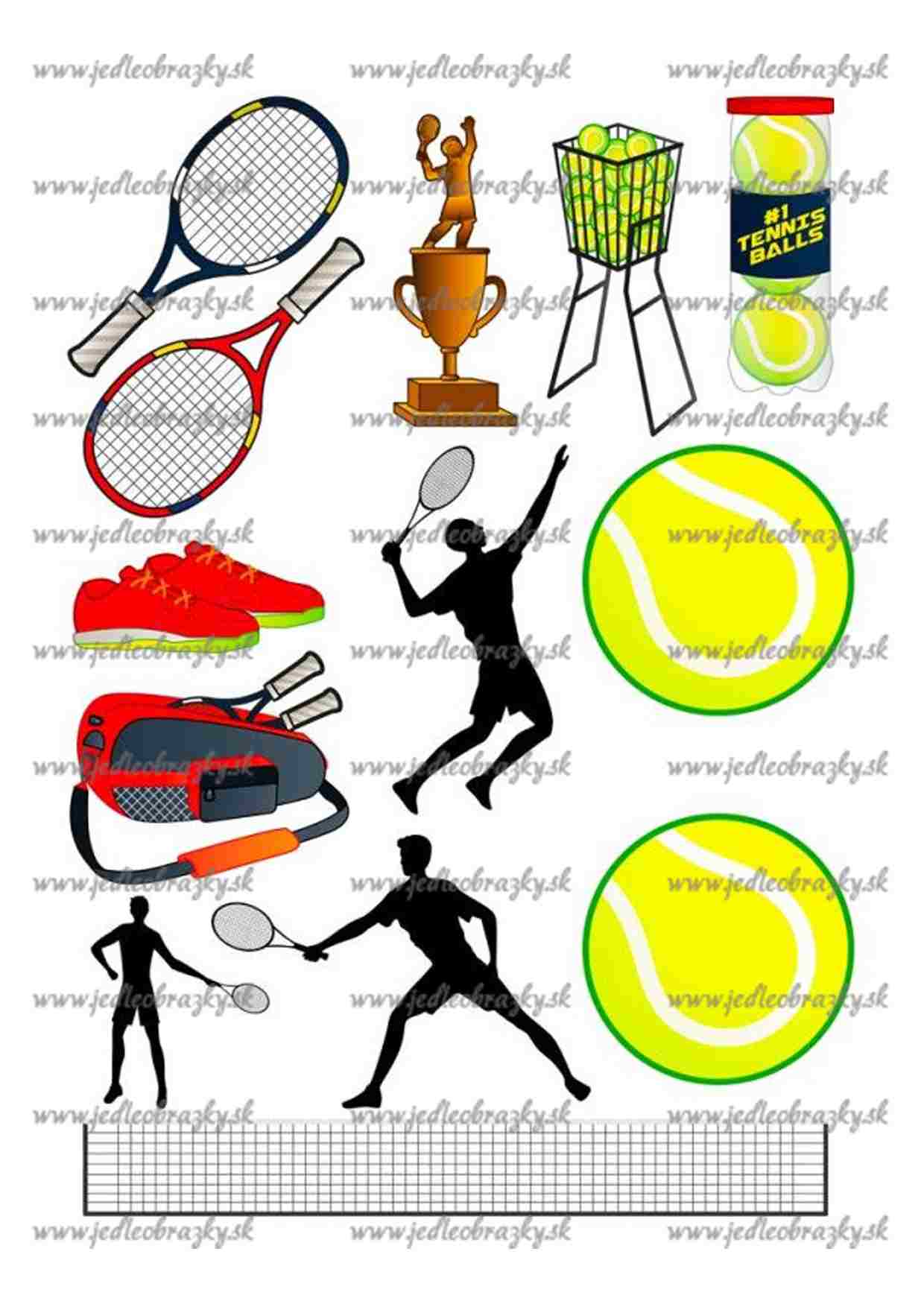 Tenis jedlý obrázek na dort