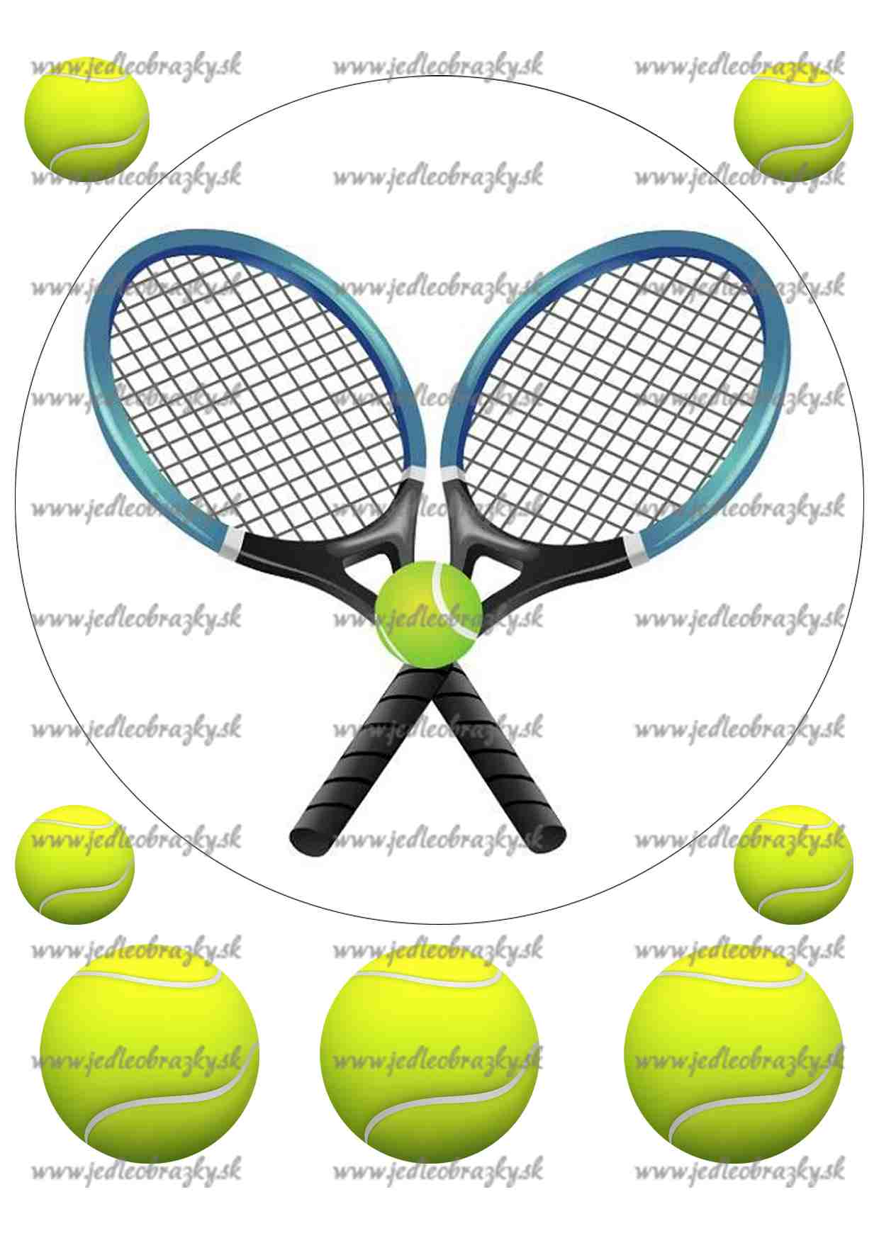 Tenis jedlý obrázek na dort