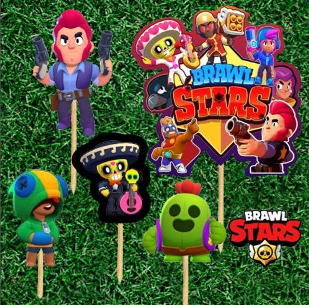 Brawl Stars zápichy papírové – 6 ks