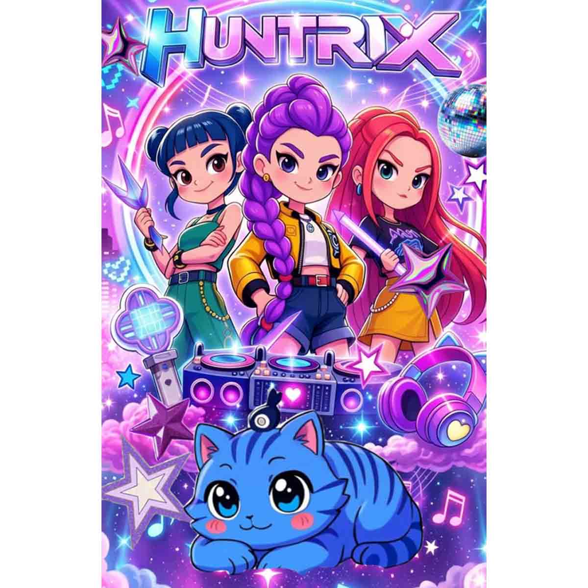 K-POP Demon Hunters - jedlý obrázek na dort