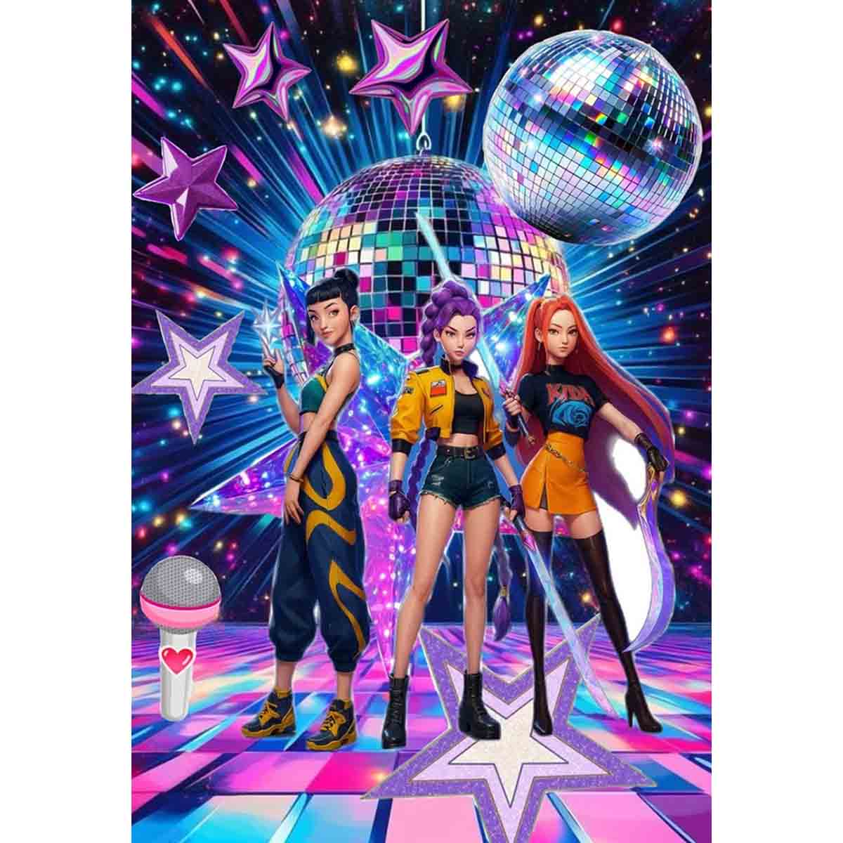 K-POP Demon Hunters - jedlý obrázek na dort