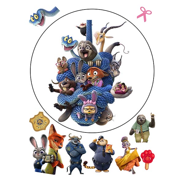 Zootopia – Zootropolis jedlý obrázek – dobrodružství s hadem Garym
